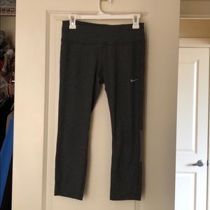 Grey Nike Running Crops